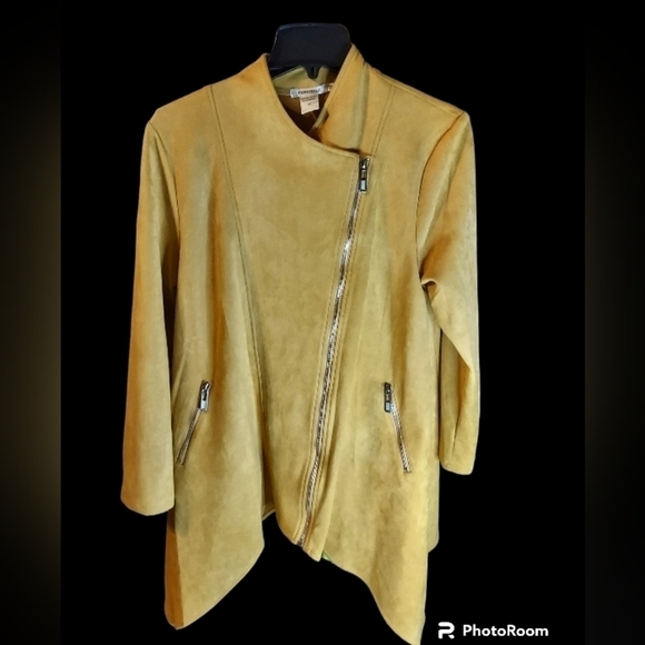 Chic Gold Asymmetrical Women's Jacket - Picture 11 of 16